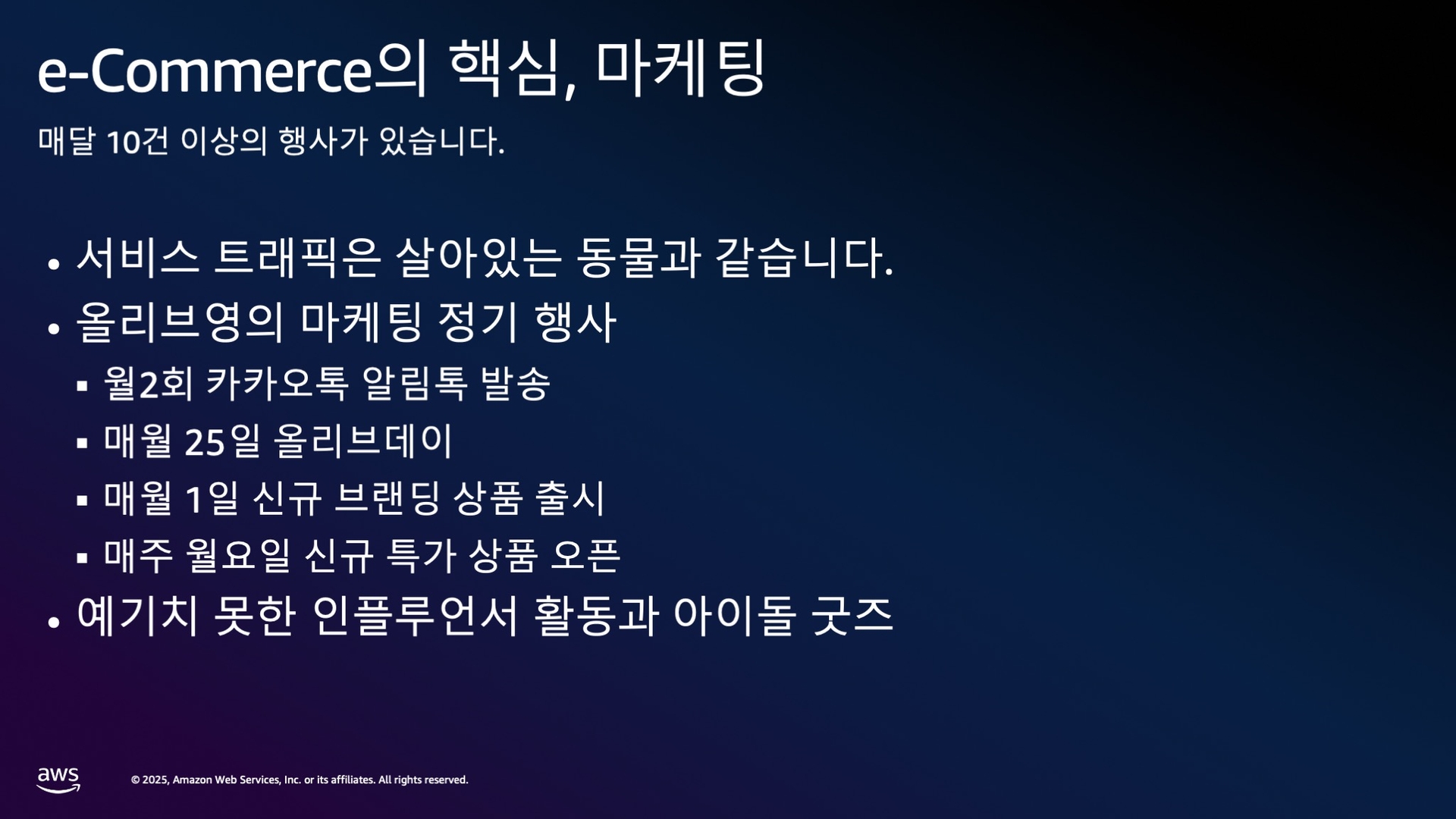 E-커머스 마케팅 트래픽 패턴