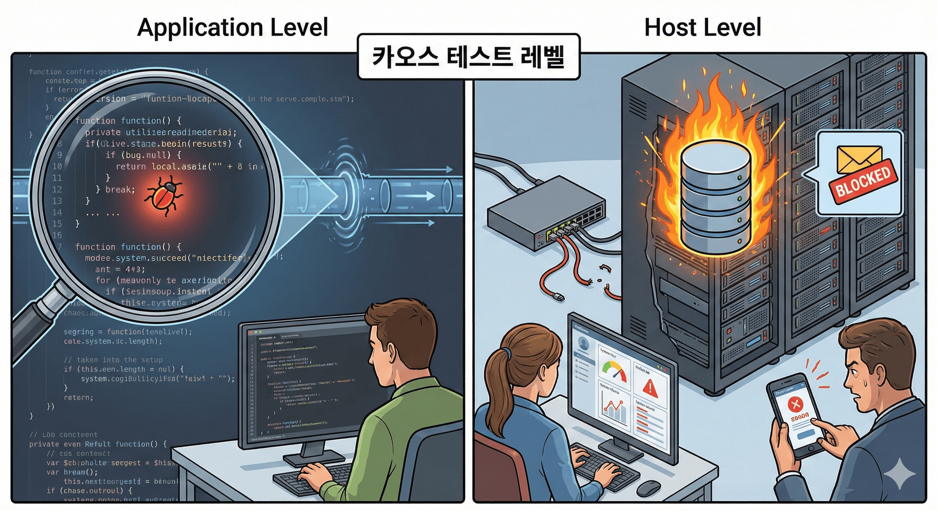 Application Level vs Host Level 비교
